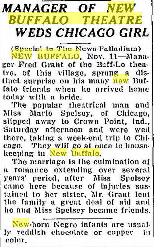 Buff-Lo Theatre - Nov 11 1929 Manager Marries